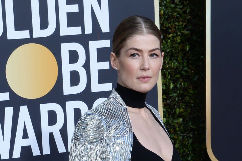 Rosamund Pike plays Moiraine on "The Wheel of Time." File Photo by Jim Ruymen/UPI