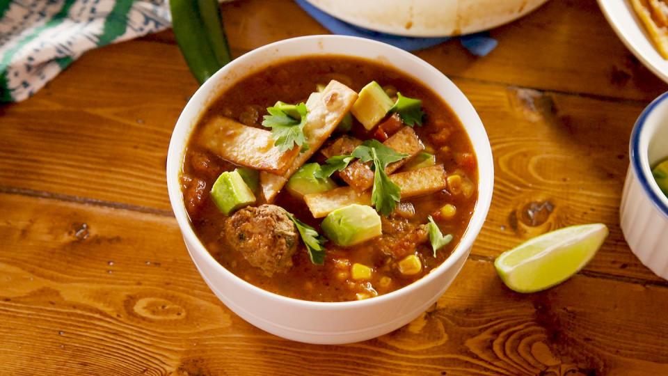 Tex-Mex Meatball Soup