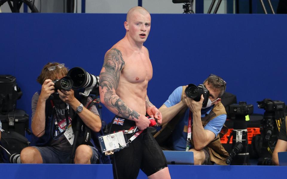 Adam Peaty of Great Britain wins his 100m breaststroke semi-final on day two - Getty Images