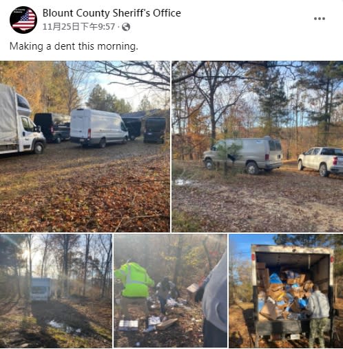 布朗特縣警方於臉書上公開現場照片。（圖／翻攝自Blount County Sheriff's Office Facebook）