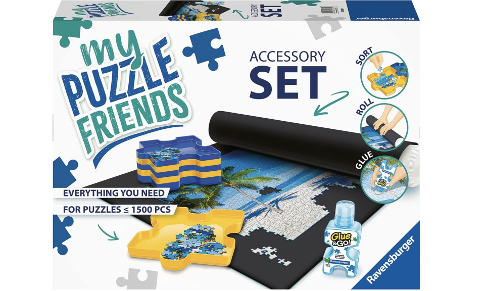 Accessory Set - Sortierschalen, Puzzleunterlage und Puzzlekleber