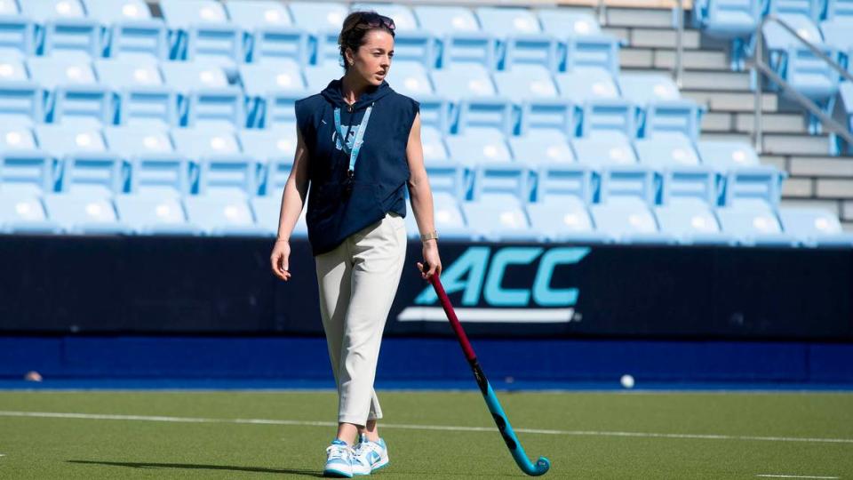 New UNC field hockey coach Erin Matson says when she talks to potential recruits’ parents that she brings up her age before they can. “The elephant in the room — I talk about it. I get it. I’m 23,” Matson says.
