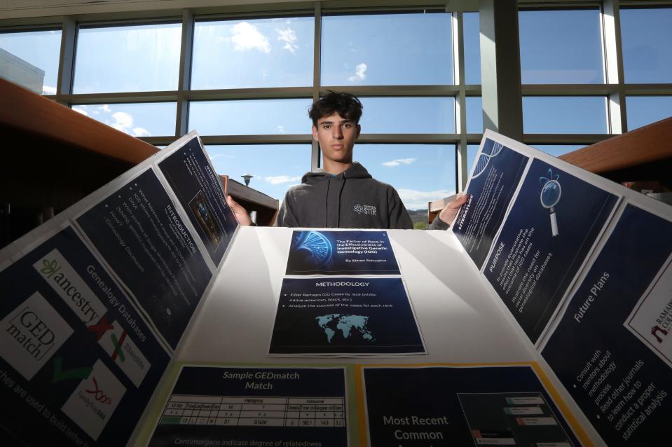 Suffern High School student Ethan Schwartz contributed to an investigative genetic genealogy case resolution, identifying the remains of a Marine April 22, 2024..