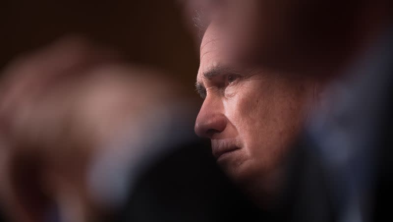 Sen. Mitt Romney, R-Utah, attends the HELP Hearing: Implementing the 21st Century Cures Act on Capitol Hill in Washington on March 26, 2019.
