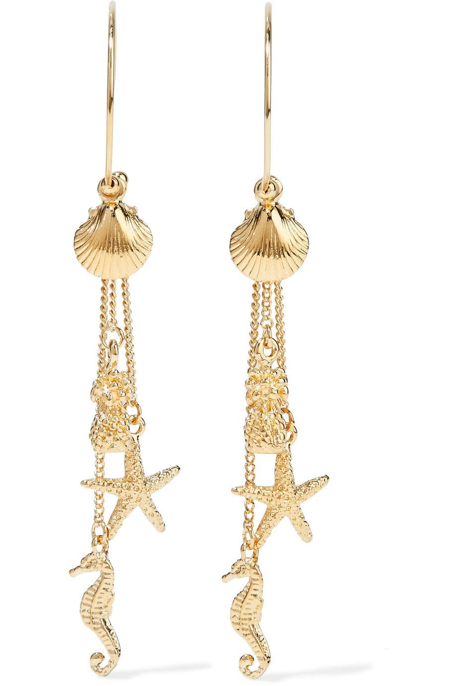 Tropical Charm Gold-Plated Earrings