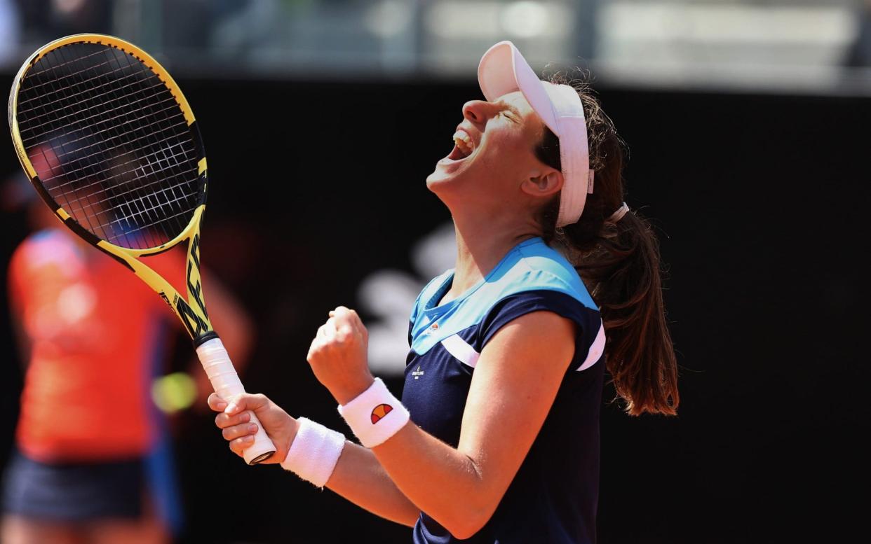 Konta is the first British finalist in Rome since Virginia Wade in 1971 - Getty Images Europe