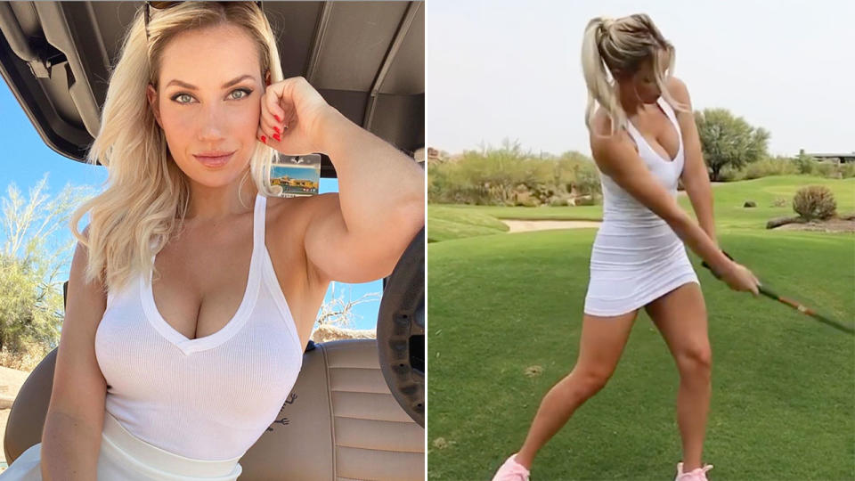 Seen here, Paige Spiranac breaks down golf's flop shot in her new Instagram video.