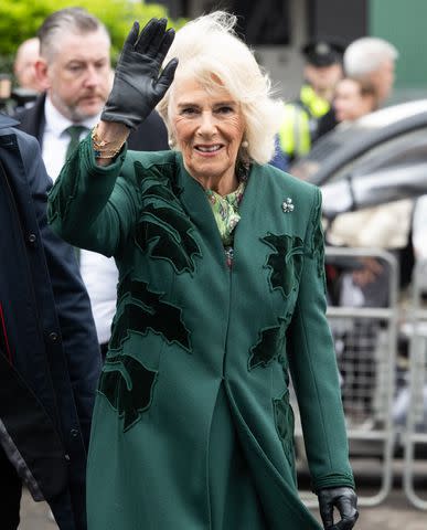 <p>Samir Hussein/WireImage</p> Queen Camilla on March 21, 2024 in Belfast, Northern Ireland..