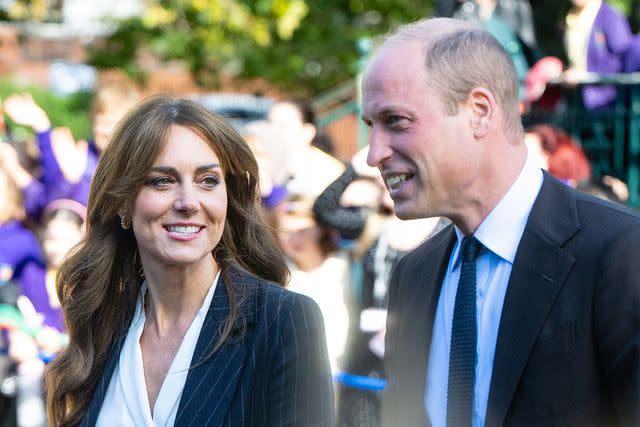 <p>Samir Hussein/WireImage</p> Kate Middleton and Prince William arrive in Cardiff