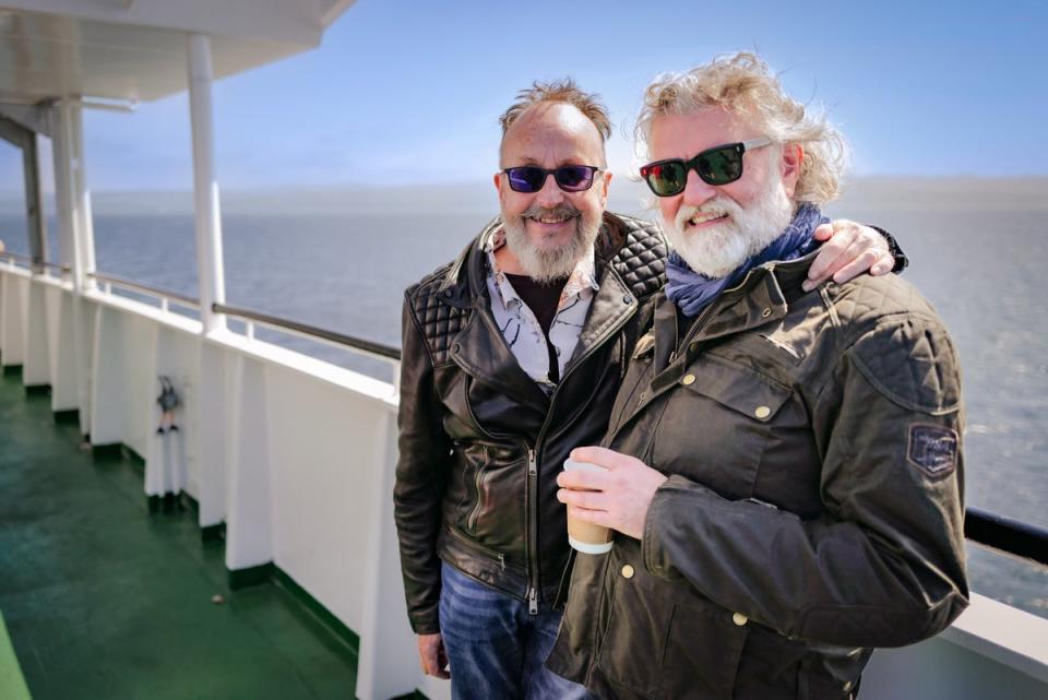 Si King and Dave Myers in their BBC cooking programme, ‘The Hairy Bikers Go West’ (BBC/South Shore Productions/PA Wire)