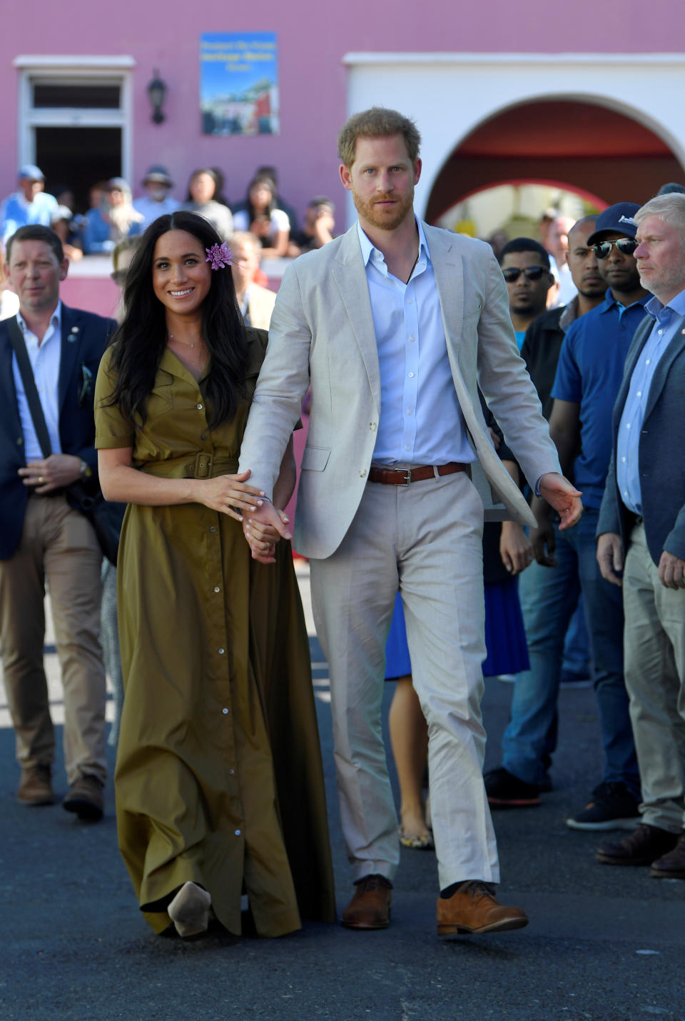 Meghan Markle and Prince Harry visited the oldest mosque in Cape Town, South Africa, in September last year as part of their royal tour [Getty]