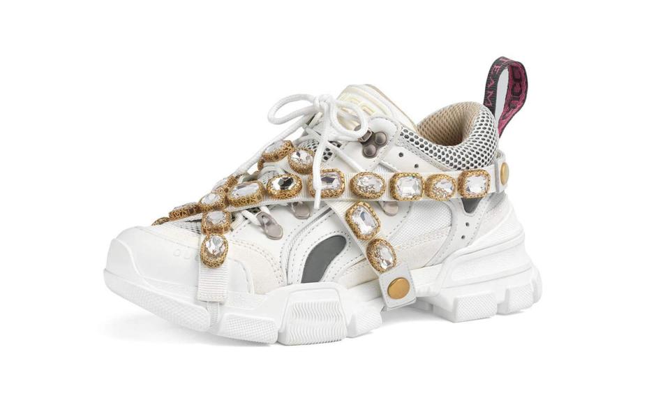 Gucci Flashtrek Women’s Tonal Hiker Sneaker With Chain Strap