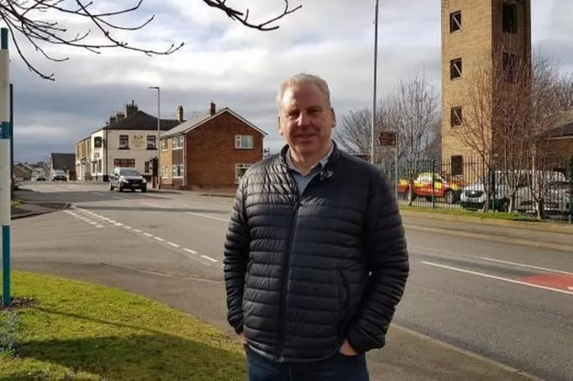 Coun Gordon Stewart on Front Street in Prudhoe