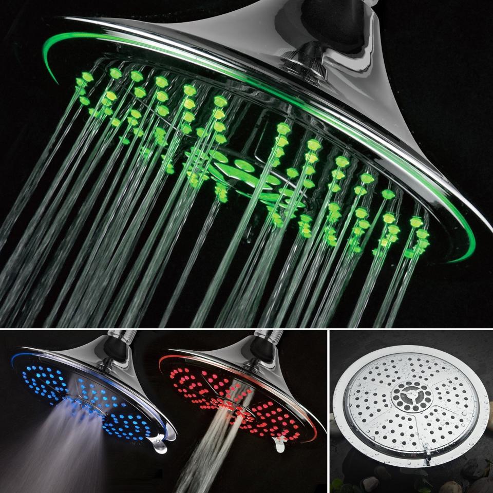 Rainfall LED Shower Head, $49.99 at <a href="http://www.amazon.com/Ultra-Luxury-Extra-large-Shower-Head-Manufacturer-automatically/dp/B00PZ2EW2K/?_encoding=UTF8&amp;camp=1789&amp;creative=9325&amp;keywords=DreamSpa%C2%AE&amp;linkCode=ur2&amp;qid=1450753803&amp;s=hi&amp;sr=1-5&amp;tag=thehuffingtop-20&amp;linkId=W274ZMBEGEEAIQF7" target="_blank">Amazon</a>