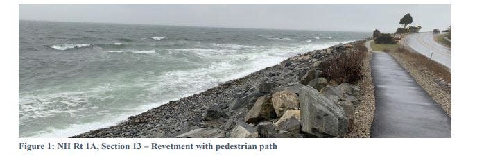 A section of the Rye revetment and wall to be addressed by a $20 million project grant