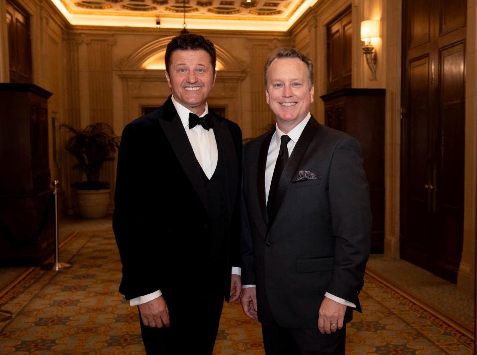 Piotr Beczala, operatic tenor, and David Walker, general director of the Palm Beach Opera, at the opera company's 2023 Gala at The Breakers.