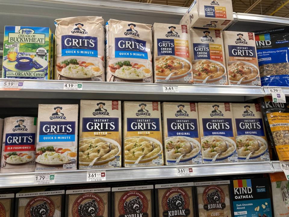 Grits for sale at Publix in Tennessee