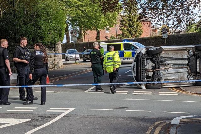 Major Blackburn road closed due to crash