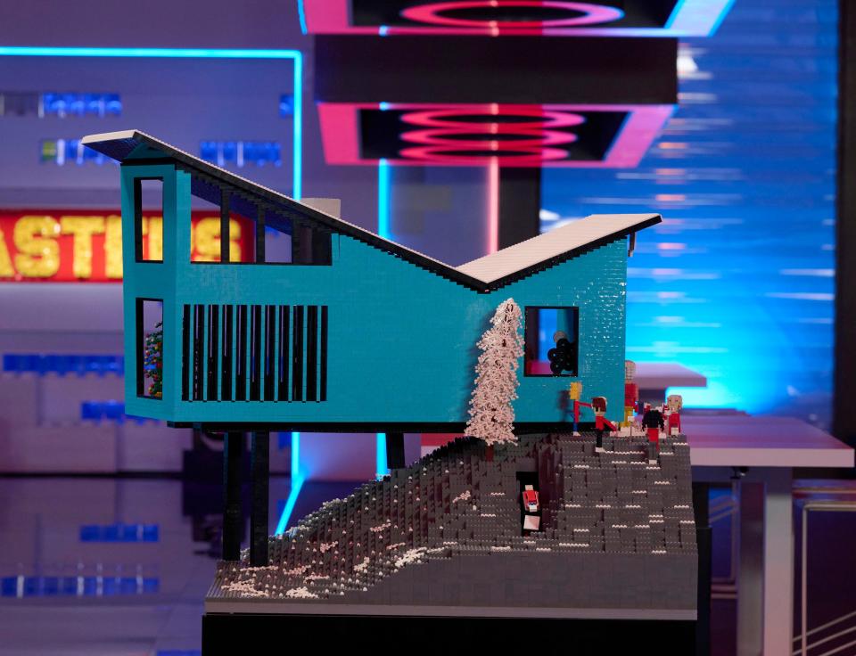 Paul Wellington and Nealita Nelson built Christmas Eve on a Cliff in the season finale of "LEGO Masters."