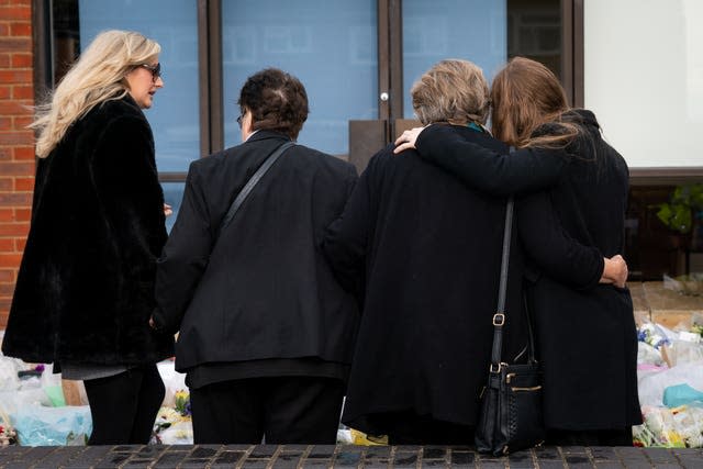 Lady Amess and family view tributes