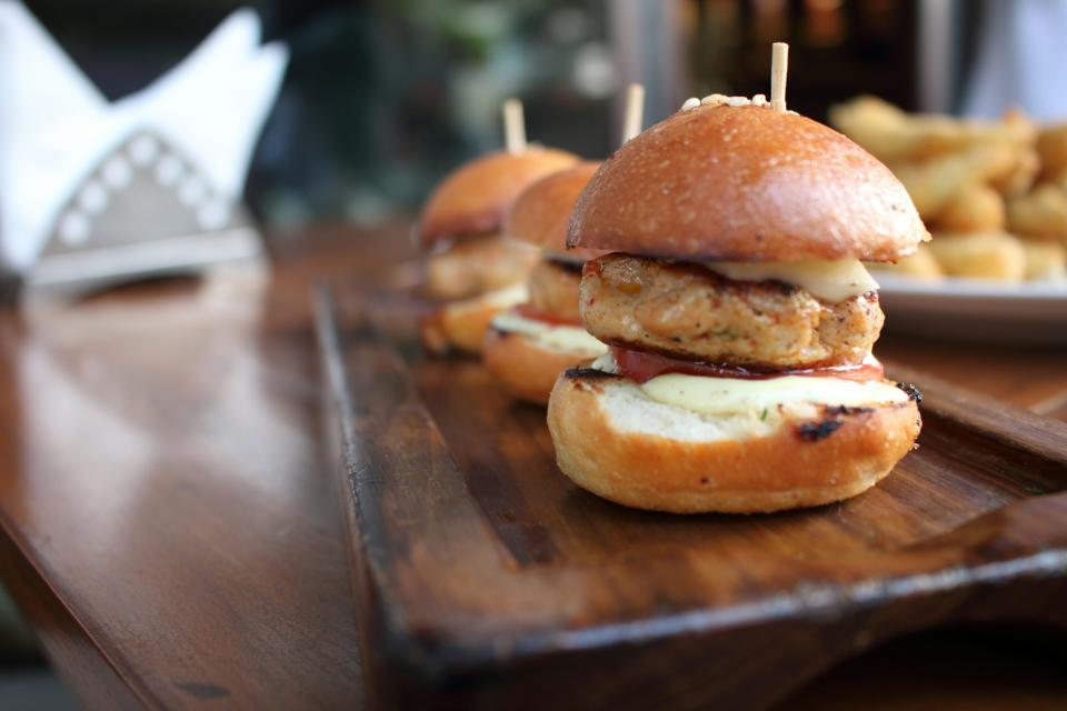 gourmet sliders on a plate