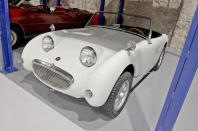 <p>Another no-frills classic British car that's also powered by an A-series engine, the Austin Healey 'Frogeye' Sprite arrived in 1958 and created a template for affordable fun. Production lasted for just three years before those cute bug-eyed looks disappeared; this car sits on period <strong>Minilite</strong> lookalike alloys.</p>