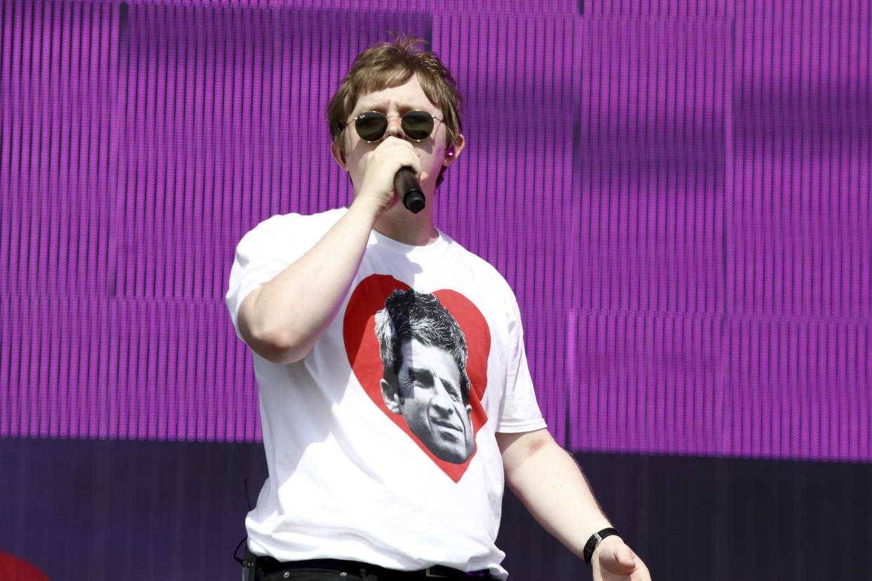 Musician Lewis Capaldi performs at the Other Stage on the fourth day of the Glastonbury Festival at Worthy Farm, Somerset, England, Saturday, June 29, 2019. (Photo by Grant Pollard/Invision/AP)