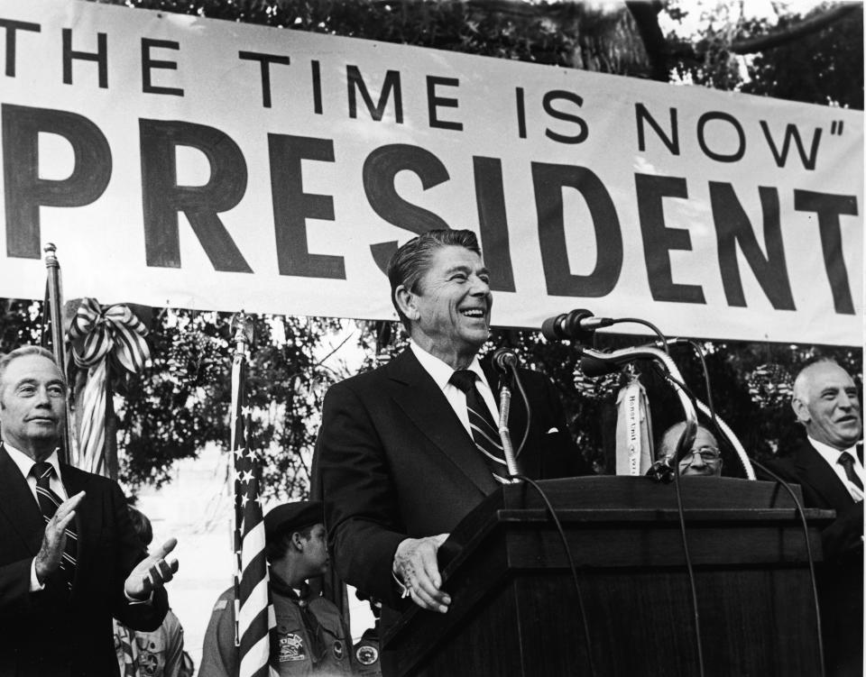 The political success of President Ronald Reagan, who constantly attacked government, helped create a political environment in which passing new initiatives was difficult. (Photo: Hulton Archive via Getty Images)