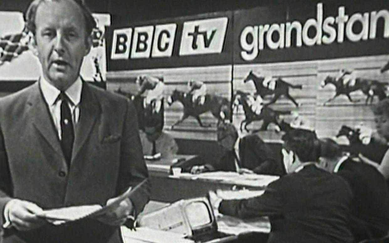 Frank Bough hosting Grandstand in the 1960s - BBC/UNPIXS 