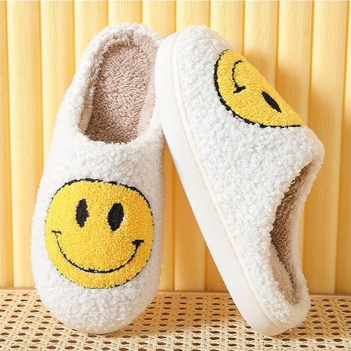 smiley-face slippers