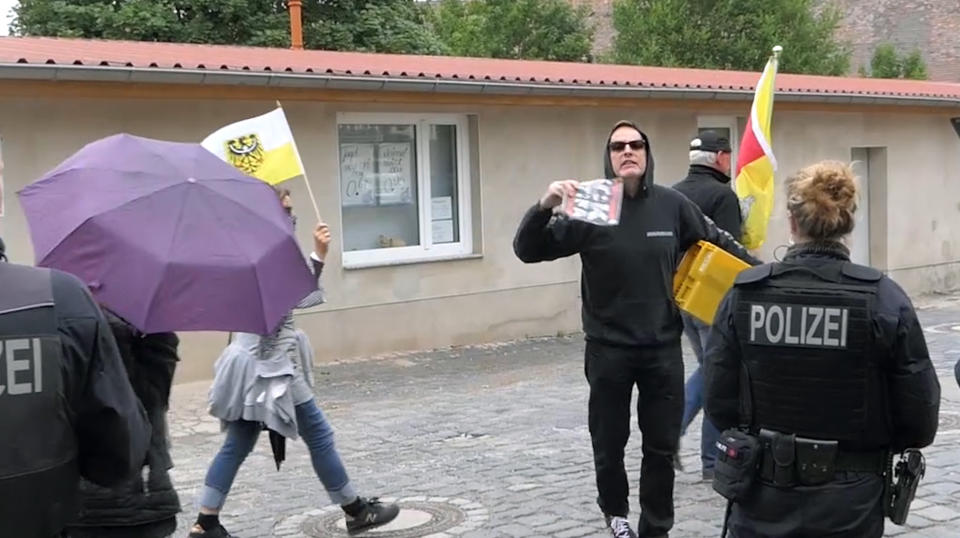 Todesdrohungen gegen Journalisten nach dem Kyffhäusertreffen des rechten AfD-Flügels. Foto: NDR/Sebastian Heidelberger,