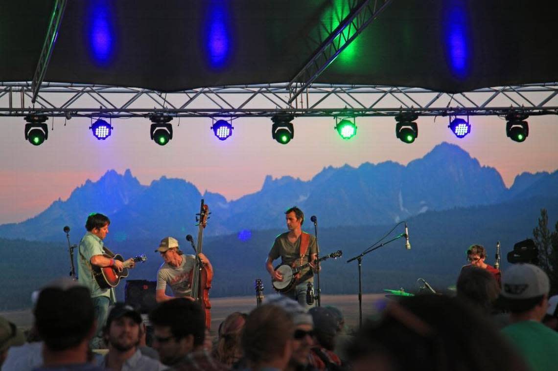 That backdrop at the Sawtooth Valley Gathering in Stanley is not too bad, eh?