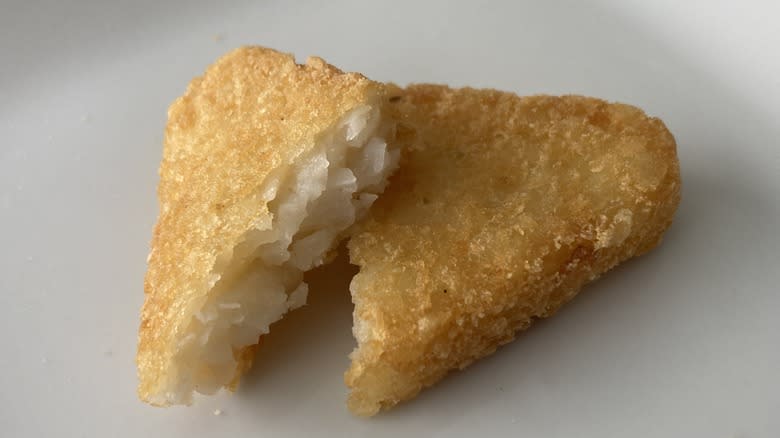 interior of potato cakes