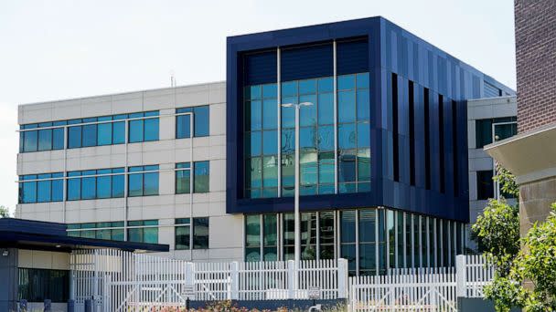 PHOTO: A general view of the FBI Cincinnati Field Office, after police closed off Interstate 71 North after reports of a suspect attempting to attack the FBI building, in Cincinnati, Aug. 11, 2022. (Jeffrey Dean/Reuters)