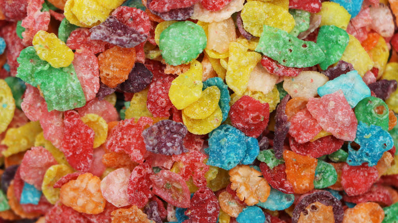 XCU detail shot of Fruity Pebbles cereal