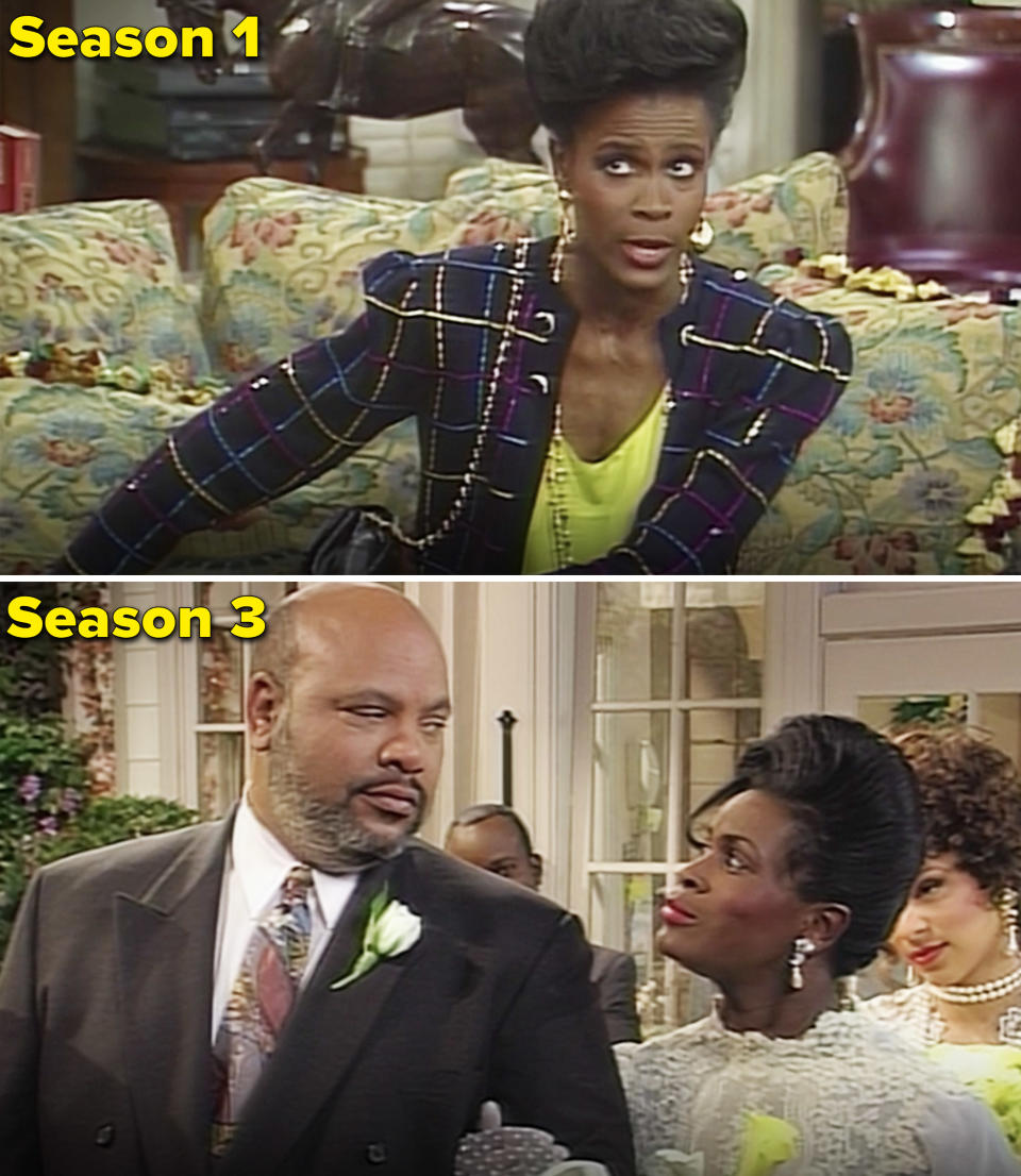 Aunt Viv in Season 1 vs. Season 3 of Fresh Prince of Bel-Air