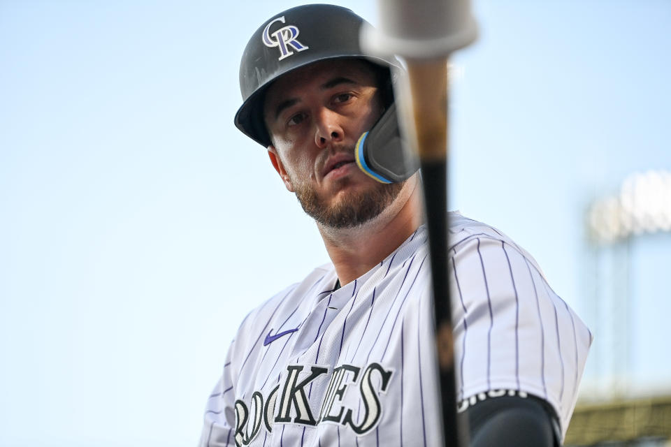 洛杉磯天使積極補強打線，將CJ Cron、Randal Grichuk兩位舊將交易至隊伍中。（Photo by Dustin Bradford/Getty Images）