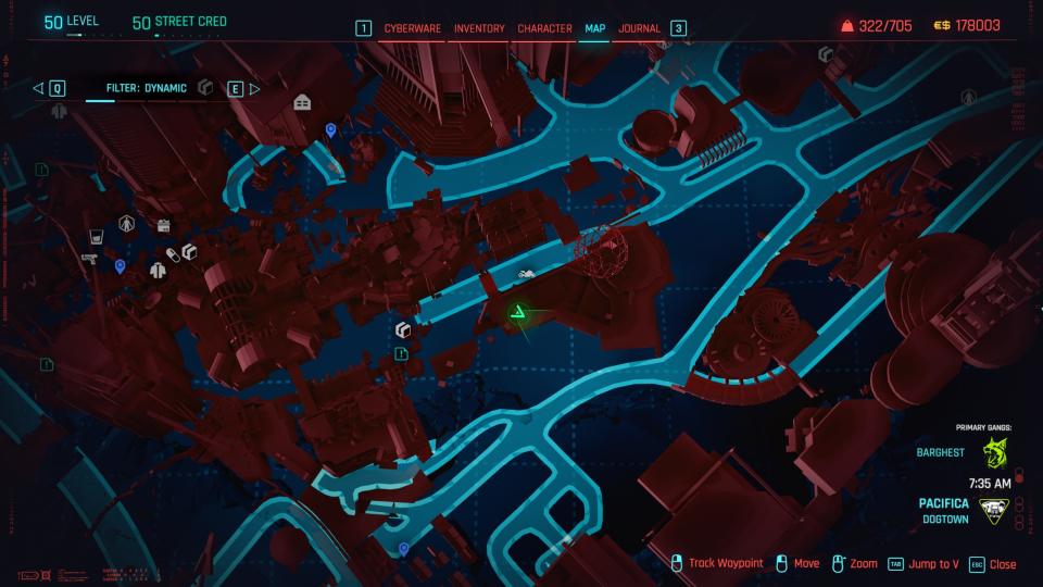 Cyberpunk 2077 Restricted Data Terminal location near Golden Pacific