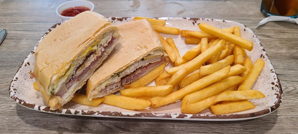 The Cuban sandwich is $12 at Mango's Cafe,