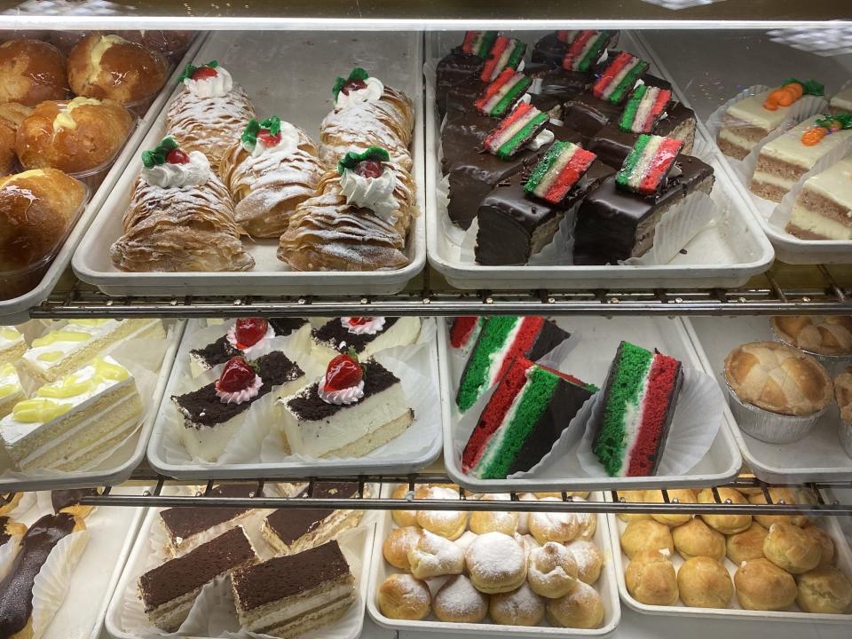 Treats at an Italian bakery in Dyker Heights, Brooklyn.