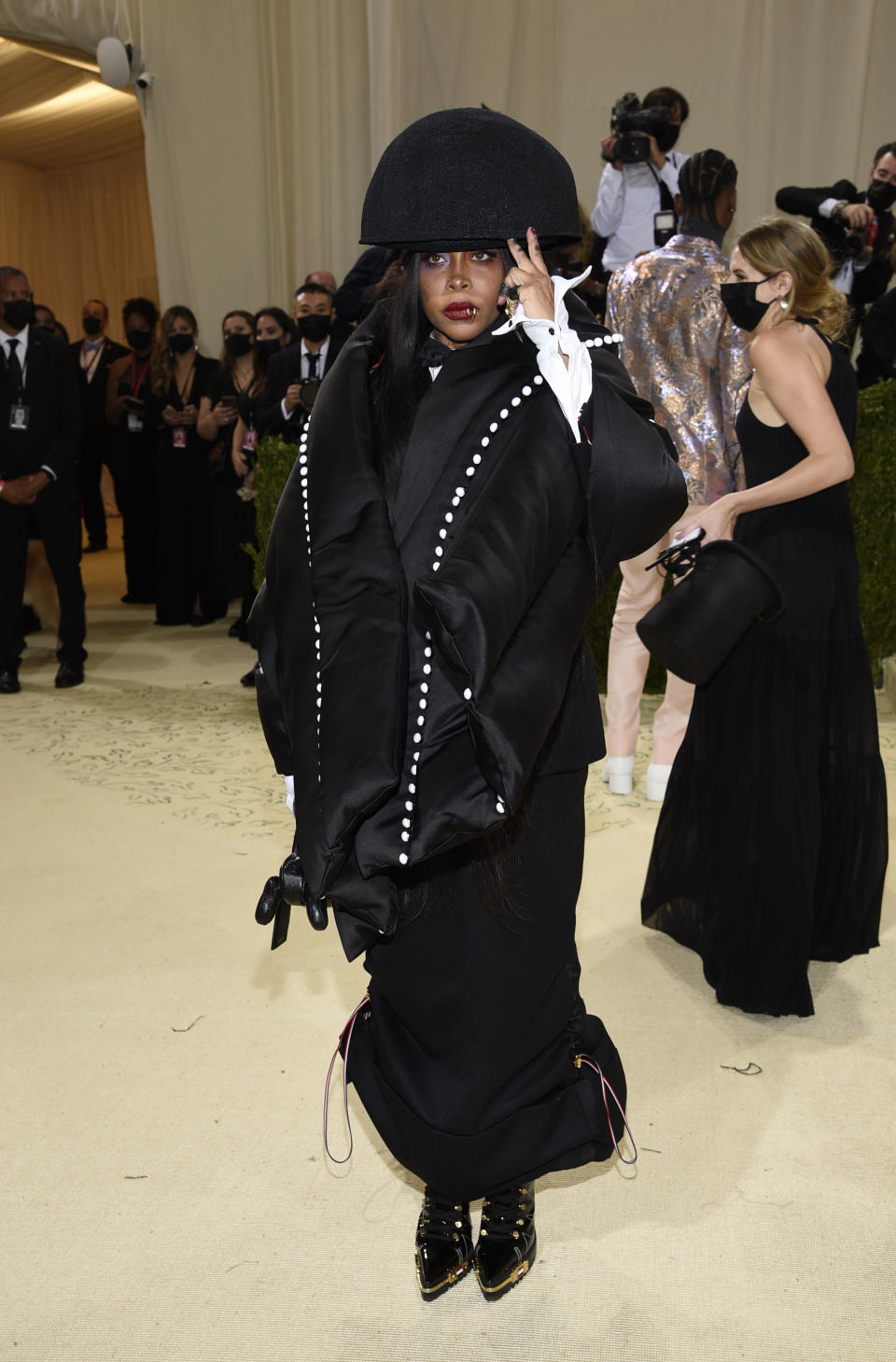 Erykah Badu attends The Metropolitan Museum of Art's Costume Institute benefit gala celebrating the opening of the "In America: A Lexicon of Fashion" exhibition on Monday, Sept. 13, 2021, in New York. (Photo by Evan Agostini/Invision/AP)