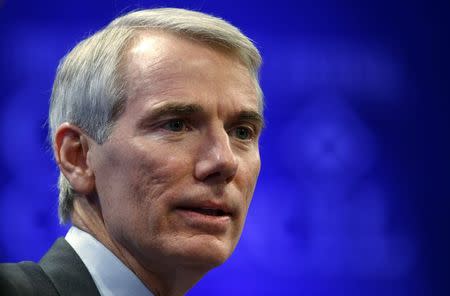 U.S. Senator Rob Portman (R-OH) speaks during a session called "The New Congress" at the Wall Street Journal's CEO Council meeting in Washington December 2, 2014. REUTERS/Kevin Lamarque