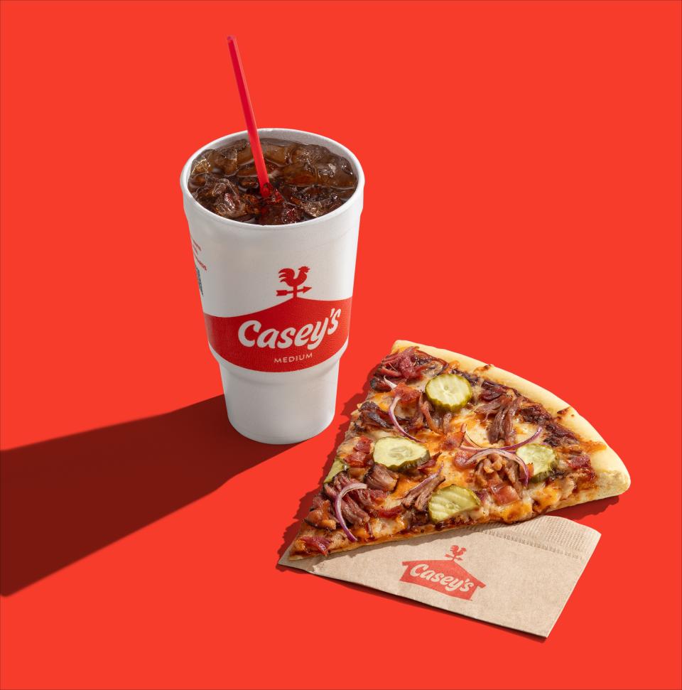 Casey's released two new menu items in May, including the barbecue pulled pork pizza.