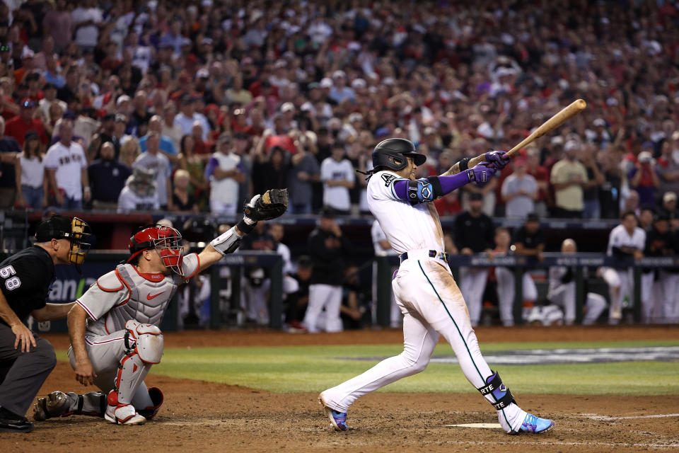 Arizona's right back in it thanks to Ketel Marte’s walk-off single. (Harry How/Getty Images)