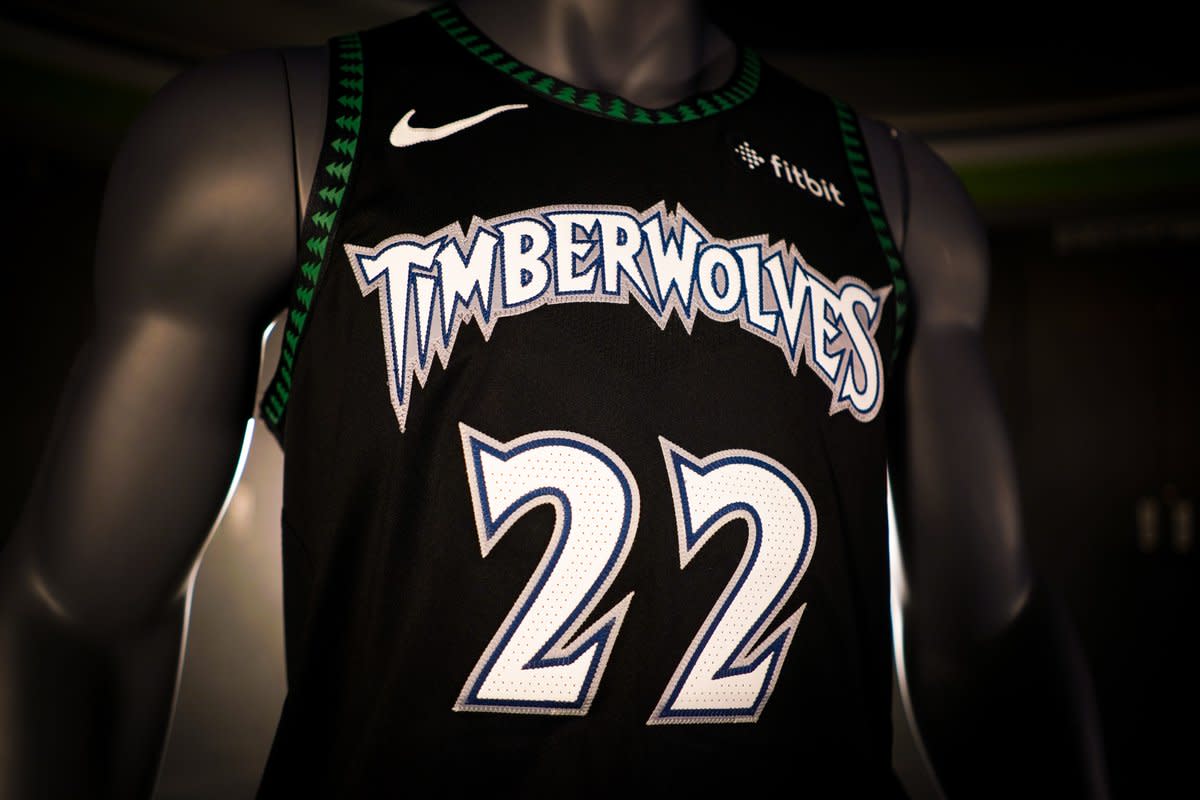 The Minnesota Timberwolves are bringing back their 1990s pine tree uniforms for five throwback games during the 2018-19 season. (Twitter/@Timberwolves)