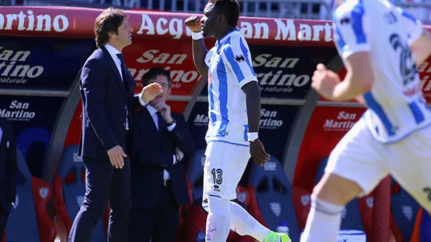 Muntari walks off. Image: Getty