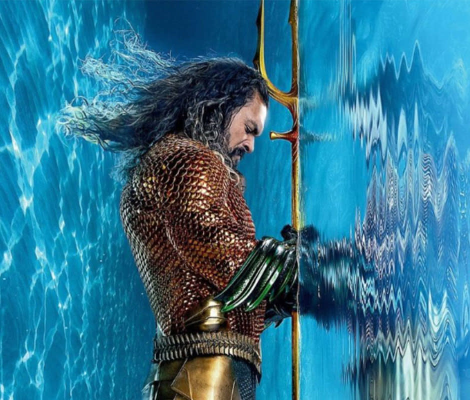 While the new supersuit in 'Aquaman and the Lost Kingdom' favors mobility, Momoa has an affinity for the original.<p>Courtesy of Warner Bros.</p>