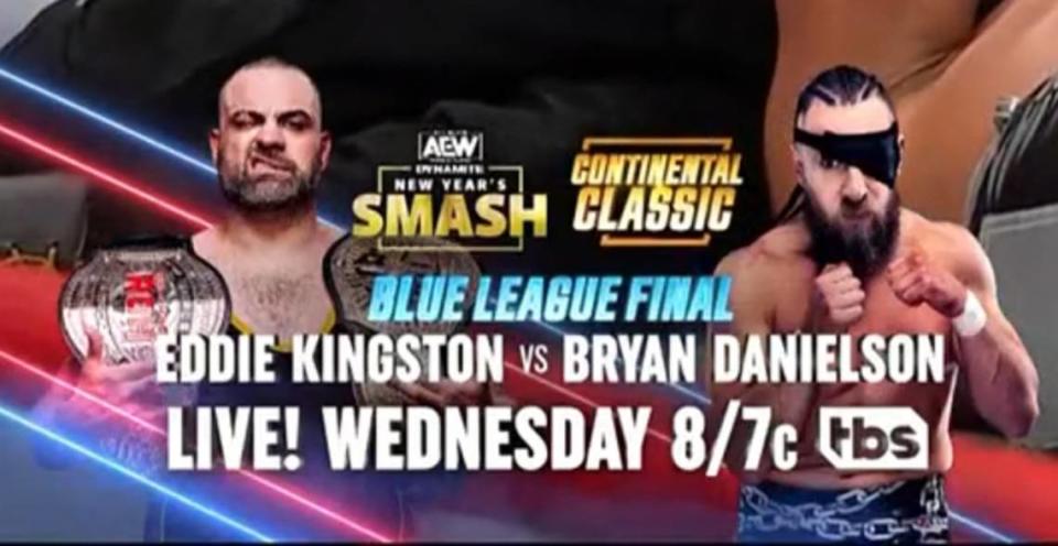 Eddie Kingston vs. Bryan Danielson in the Blue League finals of the AEW Continental Classic on “AEW Dynamite” Wednesday, Dec. 27 via TBS from Addition Financial Arena at the University of Central Florida in Orlando.