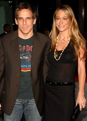 Ben Stiller and Christine Taylor at the Hollywood premiere of Universal Pictures' The 40-Year-Old Virgin