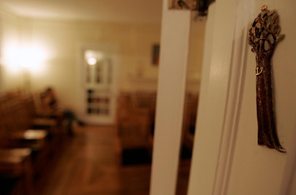 A mezuzah hangs on a doorframe at the Hillel House on the campus of Muhlenberg College in Allentown, Pa., March.19, 2011. Muhlenberg College, which is named for the patriarch of the American Lutheran church has become one of the hottest campuses in the country for Jewish students who make up approximately 34 percent of its 2,200 students. (AP Photo/Rich Schultz)